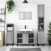 Gossi dulap pentru baie, gri sonoma, 80x33x60 cm, lemn compozit