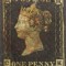 174-ANGLIA C-K=1840-ONE PENNY-Primul timbru stampilat crucea malteza 4 margini