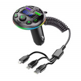 Modulator auto cu LED RGB, BT, FM, Handsfree, USB, QC81