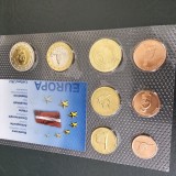 Set 8 probe monetare la moneda Euro , Letonia