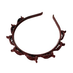 Banda de par pentru femei, flippy, agrafa stil coreean, accesoriu pentru par cu textura multistrat, coffee
