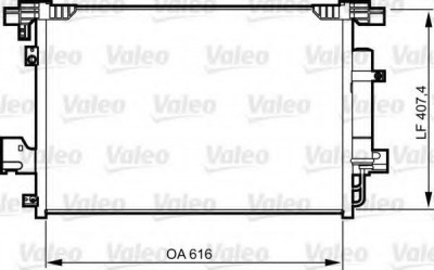 Condensator / Radiator aer conditionat CITROEN C-CROSSER ENTERPRISE (2009 - 2016) VALEO 814315 foto