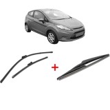 Cumpara ieftin Set 3 stergatoare FORD FIESTA VI (CB1, CCN) 2008 - 2018, pentru parbriz si luneta, Valeo Silencio