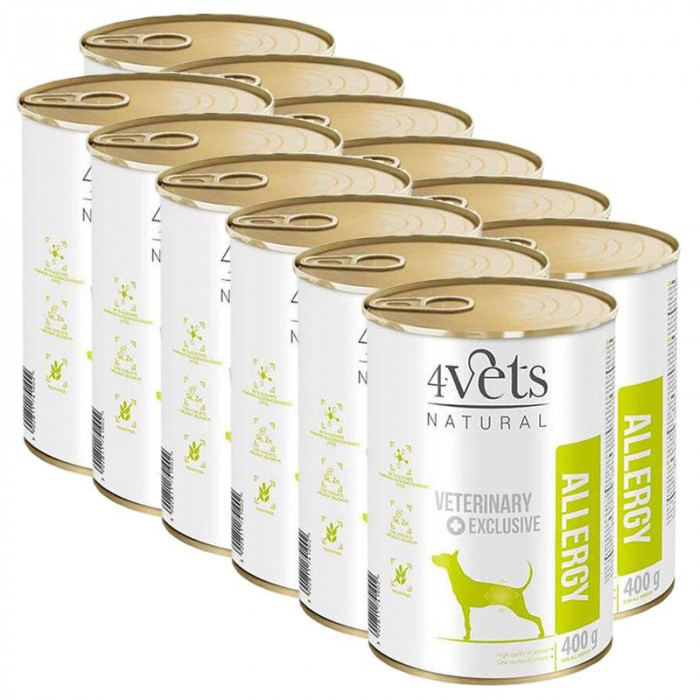 4Vets Natural Veterinary Exclusive ALLERGY 12 x 400 g