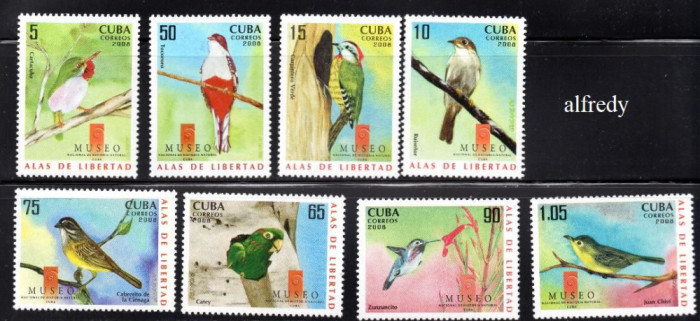 CUBA 2008, Fauna, Pasari, serie neuzata, MNH