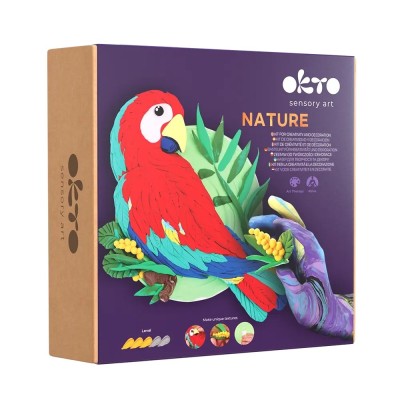 Set pictura 3d cu argila usoara, nature - macaw foto