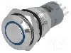 Intrerupator anti-vandalism, ON-ON, &Oslash;16mm, ONPOW - LAS2-GQF-11ZE/B24V/S-P