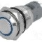Intrerupator anti-vandalism, ON-ON, &Oslash;16mm, ONPOW - LAS2-GQF-11ZE/B24V/S-P