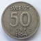 Suedia 50 &ouml;re 1954 argint