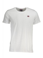 Tricou barbati, cu mini logo brodat, Regular fit, alb (Marime: 2XL) foto