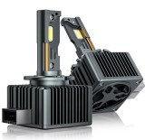Set de 2 becuri conversie hid-led, D3S, 120W/Pereche, 12.000 lm, Canbus, Miez Cupru, Radiator Alumin