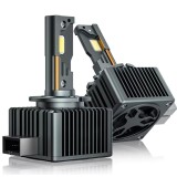 Set de 2 becuri conversie hid-led, D3S, 120W/Pereche, 12.000 lm, Canbus, Miez Cupru, Radiator Alumin