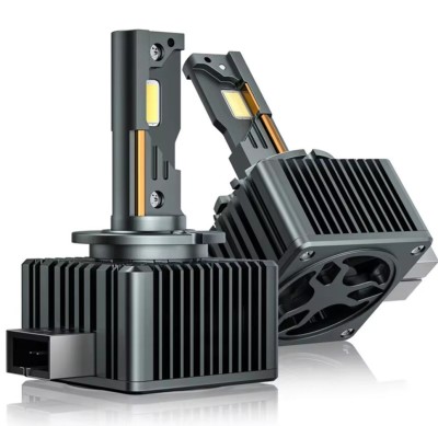 Set de 2 becuri conversie hid-led, D3S, 120W/Pereche, 12.000 lm, Canbus, Miez Cupru, Radiator Alumin foto