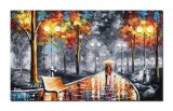 Cumpara ieftin Tablou living, dormitor pictat manual, Impreuna pentru eterninate, 100x60cm ulei pe panza in cutit, efect 3D, Leo Covaci