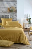 Cearsaf De Pilota Elysee Pat Dublu 240x220cm, Culoare Mustar, 100% Bumbac Oeko Tex