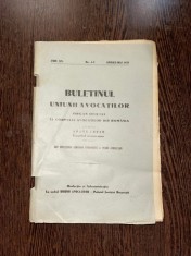 Buletinul Uniunii Avocatilor Anul XIV Nr. 4-5 Aprilie - Mai 1937 foto