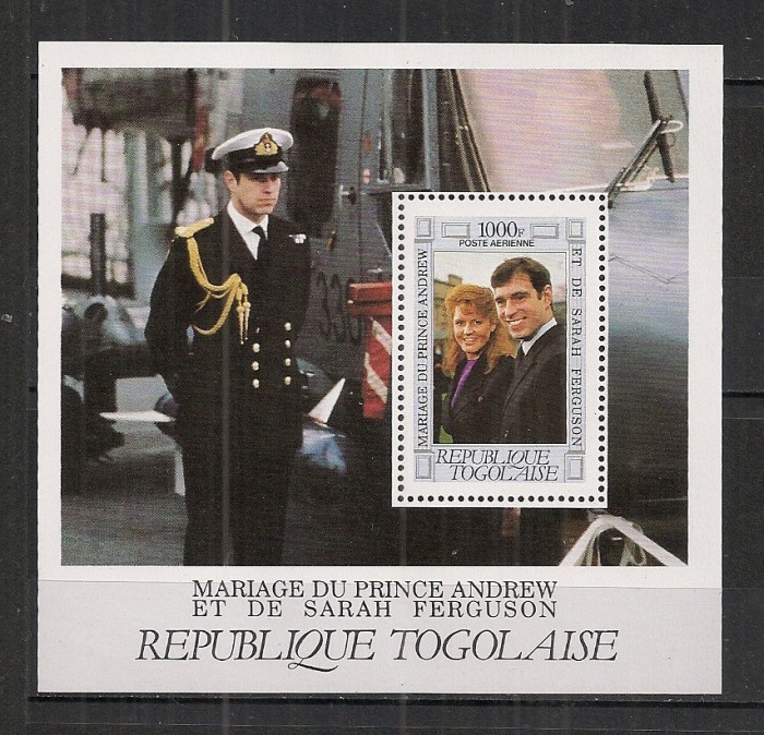 Togo.1986 Nunta regala Printul Andrew cu S.Ferguson-Bl. ST.301