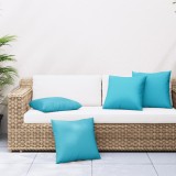 vidaXL Perne decorative, 4 buc., turcoaz, 60x60 cm, material textil