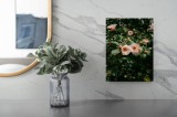 Tablou Canvas, "Flori delicate &icirc;n grădina umbrelor", Flori, Frunziș, Natură, Delicatețe, Grădină, Verdeață, Muguri, Petale, Frumusețe, Primăvară, 26 x