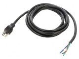 Cablu Electric NEMA 5-15 3x14AWG 3m Negru 15A