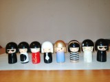 Set de 8 papusi de colectie Japonia Kokeshi dolls papusa Skincity Love Skin City
