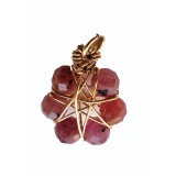 B91. Pandantiv Love, de Tourmalina roz si Fir Goldfilled, Unicat, Artistic, Lux