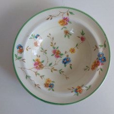 Farfurie ceramica cu flori, Grindley, Made in England, adanca, 16.5cm diametru