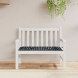 Pernă bancă de grădină negru carouri, 100x50x4cm, textil Oxford