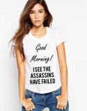 Cumpara ieftin Tricou dama alb - Assassins faild - M