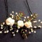 Accesoriu mireasa cu perle artificiale, flori artificiale , margele sticla, 34560