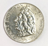 AUSTRIA 2 SCHILLING 1936 PRINTUL EUGEN DE SAVOYA ARGINT XF AUNC, Europa