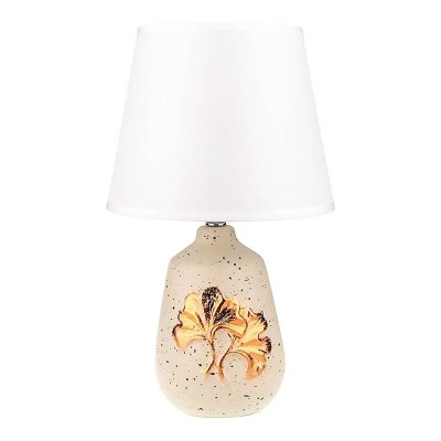 Veioza cu frunze in relief, Crem, 34 cm, 2122H-1 foto