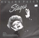 Vinil Elaine Paige - Stages LP (1983) K-Tel, Folk Pop Rock, Memory, Argentina, Clowns