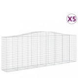 Cumpara ieftin Cosuri gabion arcuite 5 buc, 400x50x140/160 cm, fier galvanizat