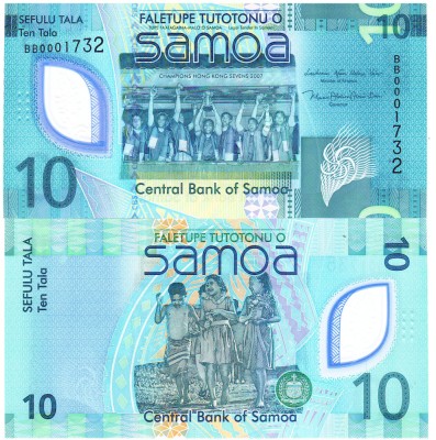 Samoa 10 Tala 2023 P-48 Polimer UNC foto