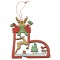 Ornament de brad cerb, flippy, multicolor, lemn, 10 cm