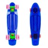 Penny Board WORKER Transpy 400 22 Inch, Roti LED, Transparent, Skateboard City Cruiser, Rulmenti ABEC 11, Max 100kg