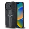 Husa pentru iPhone 16 Pro - Guess Hardcase 4G Printed Stripes MagSafe (GUHMP16LP4RPSK) - Black