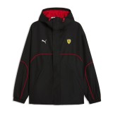 Ferrari geacă de bărbați cu glugă Rain black F1 Team 2026 - M