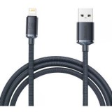 Cablu alimentare si date Baseus Crystal Shine, Fast Charging Data Cable pt. smartphone, USB la Lightning Iphone 2.4A, 2m, negru