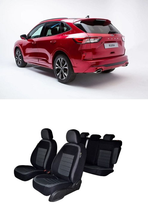 Set Huse scaune dedicate Ford Kuga (2020-2025) husa pentru cotiera