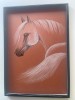 Tablou - Cal blond, Animale, Carbune, Realism