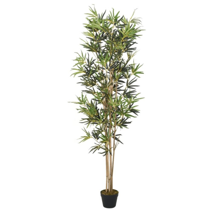 Gossi arbore din bambus artificial 1104 de frunze 180 cm verde