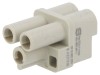 Conector HDC Mamă HARTING 2P+PE 40A, 400V, Policarbonat, Montare Crimpat, Dimensiune Carcasă 3A