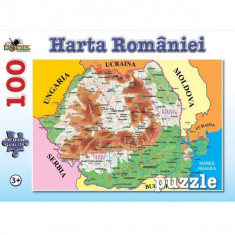 Puzzle 100 piese Harta Romaniei foto
