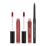 Set 3 in 1 Ruj Lichid Mat &amp; Lip Gloss &amp; Creion Contur Buze Qibest #06