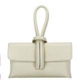 Geanta mica bej deschis din piele naturala 1732 123