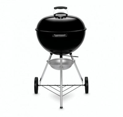 Gratar carbuni Original Kettle E-5710 Negru cu capac mare si reglare pentru tiraj foto