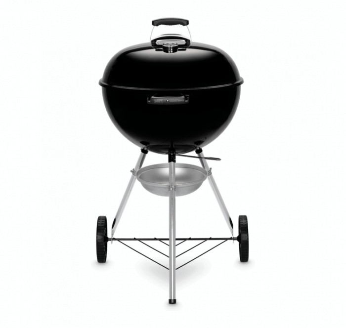 Gratar carbuni Original Kettle E-5710 Negru cu capac mare si reglare pentru tiraj