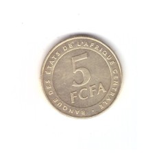 Moneda Africa Centrala 5 francs/franci 2006, stare foarte buna, curata